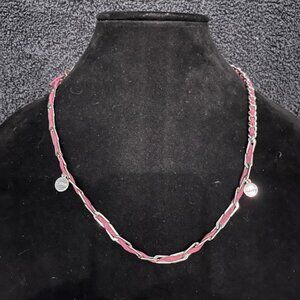 Good Work(s) Suede Woven Chain with Shine Pendants Necklace